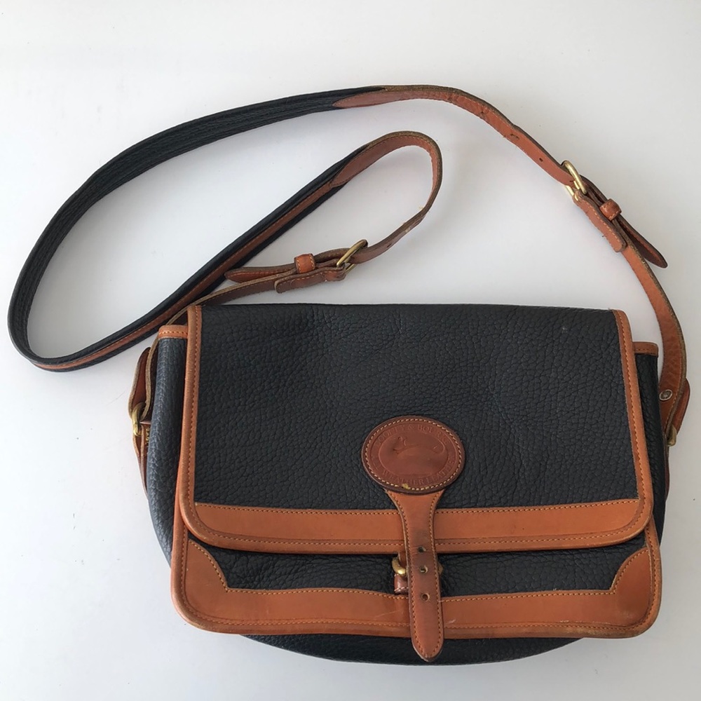 Dooney & Bourke bag, navy and tan